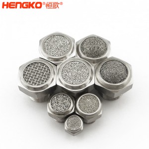 廠家直銷316不銹鋼燒結消聲器耐高溫降噪,粉末燒結氣動元件可按需定制