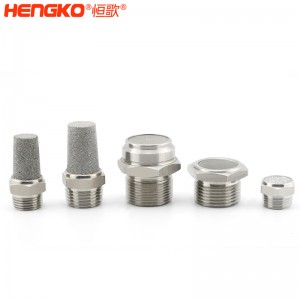 源頭廠家不銹鋼燒結網消聲器消音器耐高溫流量大,應用于空壓機排氣