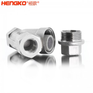 恒歌定制316L粉末燒結不銹鋼Y型過濾器耐腐蝕易清洗,用于化工行業