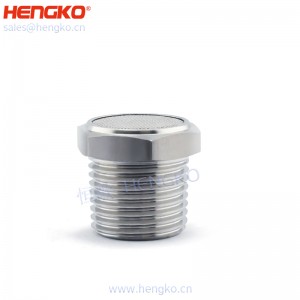 恒歌生產(chǎn)絲網(wǎng)燒結(jié)316不銹鋼平頭消聲器,消音耐用不銹鋼氣動過濾元件